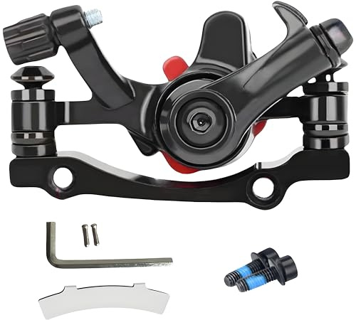 GUOFANG Bicycle Disc Mechanical Brake Calipers Universal front and rear disc brakes Wear-resistant disc brakes Suitable for most standard mountain bikes Road bikes (Black - Front)
