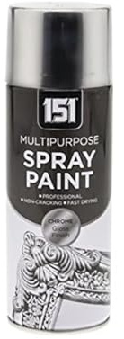 MIXEL 151 Multi-Purpose Chrome Gloss Spray Paint, Excellent Coverage And Adhesion, Quick-Drying Formula, Long-Lasting Performance, Both Indoor And Outdoor Use, 400ML, (1 Pcs)