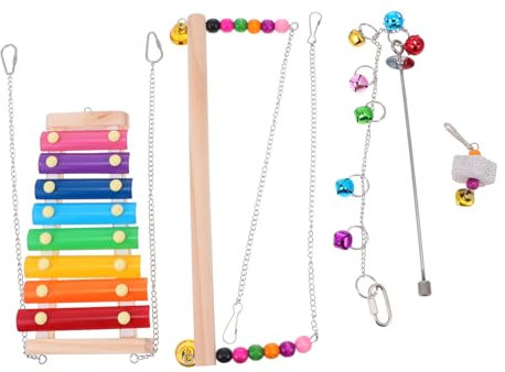 WEKAMOS 1set Giochi Per Polli Altalena Percussioni e Per Relax e Divertimento Degli Animali Domestici