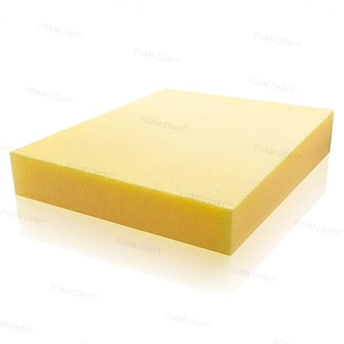 100% Visco Elastic Gel Memory Foam for Chair Cushions & Bed Pillows | Foam cut to size for Sofa Bed, Seat Pads | For Seating, Mattress topper, Chair Pads & Sofa Cushions (80 x 80 cm, 5 cm Thick)