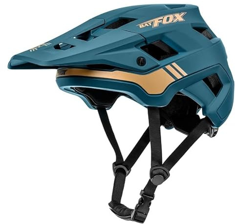 BATFOX Cykelhjälm, mountainbikehjälm för män kvinnor vuxna ungdomar, ventilerad cykelhjälm för MTB vägcykel, andningsbar hjälm för BMX skateboard rullskridskoåkning dirtcykel, justerbar (grön, L)