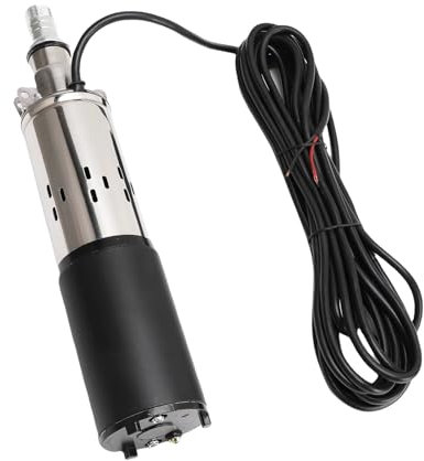 Spacnana Tiefe Brunnenpumpe, 12 V Edelstahl -Tauchpumpe 30m Lift mit 7 M Stromkabel, NPT 3/4 Zoll 1 Zoll Ausgang für Tiefere Brunnen
