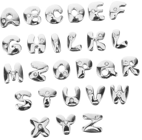 Alipis 26pezzi Ciondoli Forma di Lettera per Fai da Te Ciondoli Lettere Inglesi per Creare Collane e Bracciali Accessori per Gioielli Artigianali Diversi