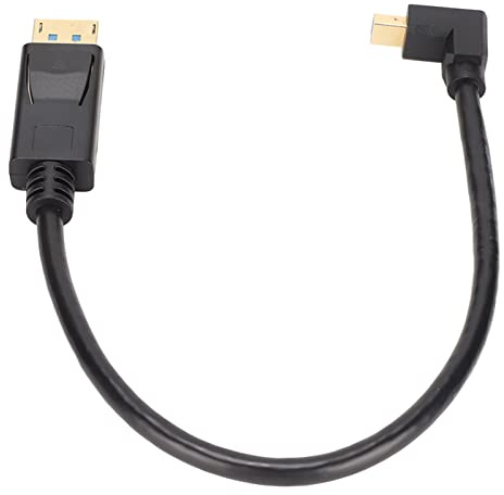 BONKZEBU 8K DisplayPort Till Mini DisplayPort Adapter High Definition 8K 60Hz 4K144Hz Mini Converter för Odyssey G7 Black (Böj uppåt)