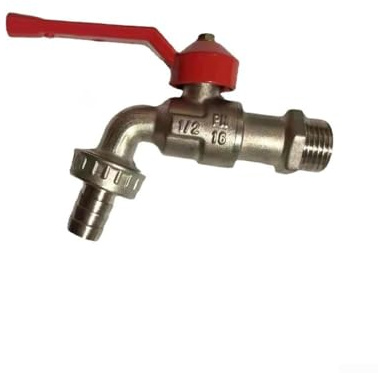 Rubinetto da Giardino a Apertura Lenta Realizzato in Lega di Zinco per Giardino e Installazioni di Lavatrice con Flessibilità di Montaggio da 4 Pollici e 6 Pollici (6 Punti, 170 Grammi)