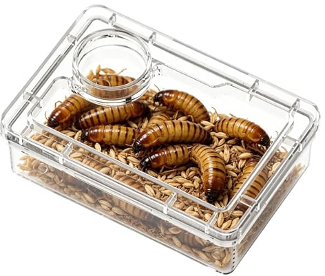 Générique Reptilskål - genomskinligt läckagefritt matställ, läckagefri maträtt för ödlor, för och kontor terrarium livsmiljö kameleont bernard-eremitgroda