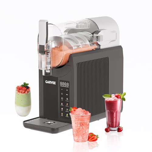 Slush Maschine, 6-in-1 Slush Ice Maker,2 l, 7 Smarten Programma, Softeismaschine Für Zuhause, Automatische Reinigung, Eismaschine Slush Für Slushie, Milchshake, Frappé, Wein, Cocktail Maschine,Schwarz