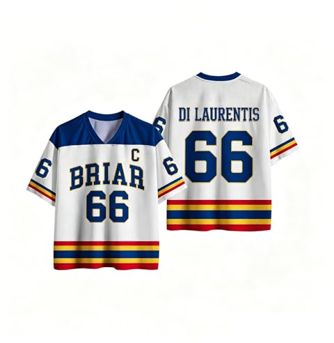 Off Campus Hockey Jersey Graham 44 & Logan 22 & Tucker 46 & Di Laurentis 66 Briar U Jersey Shirts Men/Women Unisex Short Sleeve Briar Hockey Shirts Sports Inspired Tshirts Off Campus Merch for Fans
