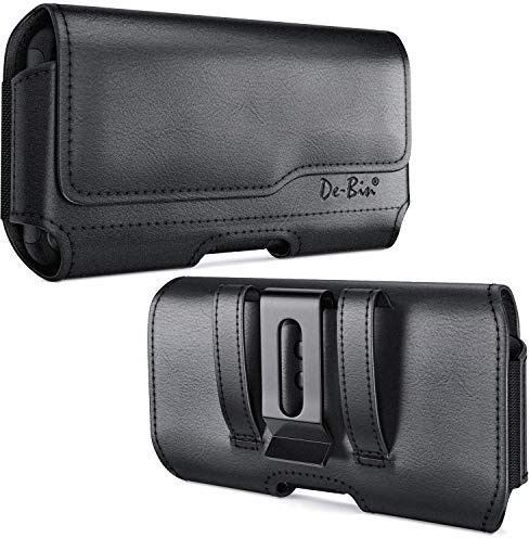 DeBin Case for Samsung Galaxy S25+ Plus, 5G S24+ S23+, S22+, S21+, S20+ S10+ S8+ S9+, S23 FE, S21 FE, A20, A30, Cell Phone Belt Holster Clip Carrying Pouch Holder Cover (Fits Otterbox Commuter) Black