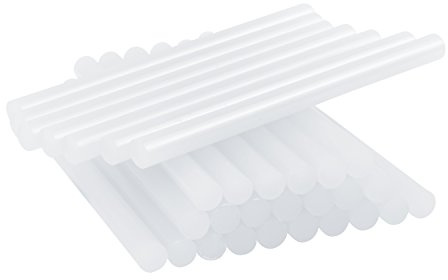 Westcott Mini-Klebesticks I Packung: 30 Stück I für Holz I 7mm Durchmesser I 102 mm lang I transparent I Patronen für Heißklebepistole I 17115
