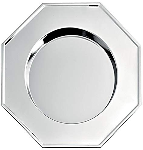 SILBERKANNE Platzteller Achteckig 30 cm Versilbert – Premium Unterteller – Anlaufgeschützt – Edle Tischdeko Servierteller