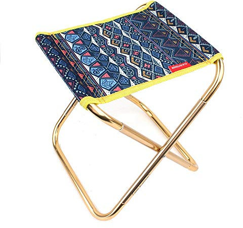 Outdoor-Stuhl Leichter Rahmen, der den kampierenden Schemel-tragbaren Aluminiumstuhl for das Fischen im Freien wandert Strand, Superkomfort faltet Campinghocker (Color : Blue)