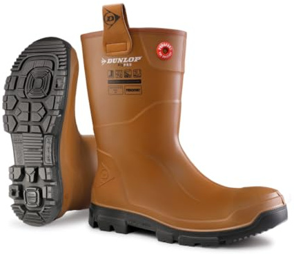 DUNLOP Purofort RigPRO full safety - lightweight Construction boots for Men & Women - Waterproof Safety boots with Steel Toe - Chemical and Slip Resistant with Cold insulation - Size 5-14