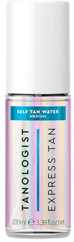Tanologist Medium Mini Self Tan Water, Clear Self Tanning Water, Travel Size, Streak-Free Tanning Mist, Natural Bronze, No Fake Tan Smell, Clean Ingredients, 3.38 fl. oz/100 ml Bottle