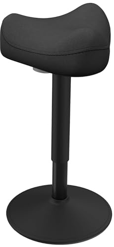 Yonsaeik Standing Stool, Adjustable Ergonomic Office Chair Standing Desk Chair Swivel 360 Degree Swivel Tilting Balance with Saddle Seat for Active Learning Sitting