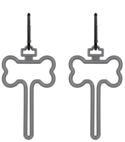 Kotbeutelhalter Clip, 2 Stuck freihändiger Hundekotbeutelhalter, Hundeleinen-Müllbeutelhalter zum Spazierengehen, Laufen, Fahrradzubehör