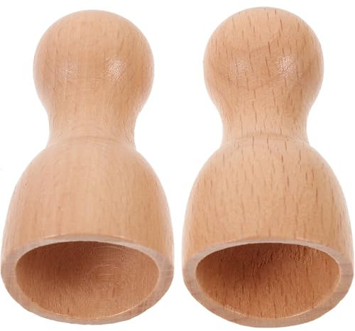 Beaupretty Taza De Masaje Sueco De Madera Madera 2 Piezas Linfático Maderoterapia Manual Anti Herramientas Para Esculpir El Cuerpo