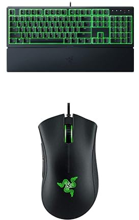 Razer Ornata V3 X + Razer DeathAdder Essential Bundle - Teclado para Juegos de Bajo Perfil (Diseño ES) DeathAdder Essential - Ratón Gaming con sensor óptico, 6400 DPI | Negro