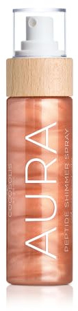 COCOSOLIS Aura Peptide Spray Illuminante con Brillantini - Spray Illuminante Naturale con Peptidi per Viso, Corpo e Capelli
