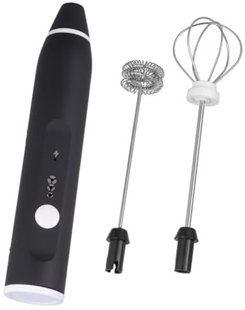Garneck Frusta Ricaricabile Usb 2 in 1, Mescolatore e Schiumatore Di Latte Per Uova a 3 Velocità, Batteria Integrata, Miscelatore Elettrico Portatile Per Uso Domestico