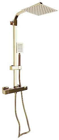 Duschsystem, 23.5x7.8cm Ohne Armatur Dusche mit Thermostat Regendusche Duschset Duscharmatur Duschsäule für Hotels, Wohnungen, Große KTVs, Clubs
