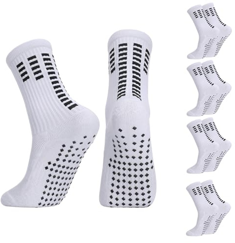 Utensilios 4 pares de calcetines fútbol para niños, antideslizantes 35-38, deportivos para fútbol, baloncesto, rugby, tenis