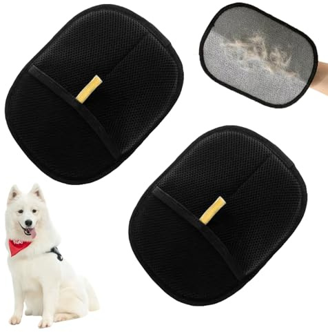 YIHAOH 2 Pièces Le Comptoir Animalier, Brosse Anti Poils Animaux, Portables, Gant Brosse Chat Multifonctionnels, Noirs, Résistants à la Saleté, pour Chiens et Chats