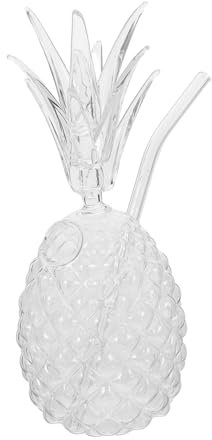 FUNOMOCYA Ananas Trinkglas Aus Glas Mit Ananas-Design Für Cocktails Saft Wasser Ananas Glas Becher Für Zuhause Bar Party