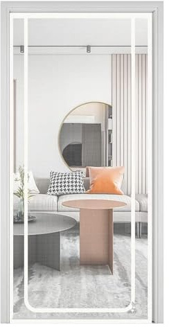 Lunaobrik Katzentür | verstellbares Tor für Haustiere – tragbarer Schutz mit Reißverschluss 90 x 220 cm für praktischen Zugang zu Häusern, Wohnungen, Balkonen, Treppen, Fluren und Öffnungen