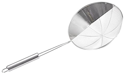 BAZEITFLOW Schiumarola in Inossidabile da Cucchiaio Scolapasta e Scolare Fritti con Manico Termoresistente Setaccio Rete per Cottura Patatine Verdure e Carne in Cucina