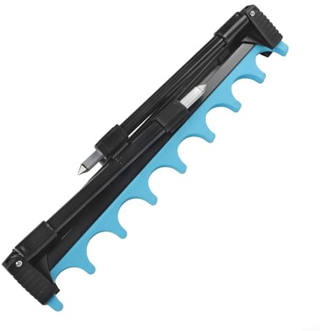 Honseadek Supporto telescopico per canna da pesca a 2 sezioni con kit di supporto a 4 gambe, in lega di zinco e EVA per supporto canna lunga in acqua dolce e salata (blu)