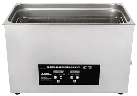 Ultrasonic Cleaner 30L Ultrasonic Jewellry Cleaner with Heating and Digital Control 40KHz Stainless Steel Design Ultrasonic Cleaning Machine with Dual Baskets and Built-in Faucet
