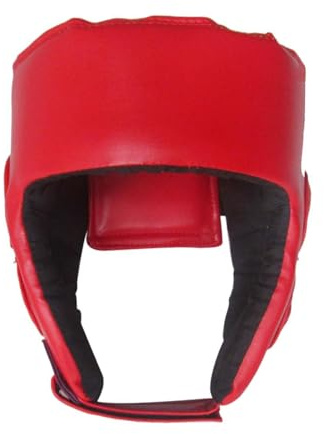 Guangcailun Casco de Boxeo para niños, Adultos, Entrenamiento de Boxeo, Taekwondo, Adecuado para Equipo de protección y protección Facial, MMA, Cobertura Total, Karate, Sparring, Rojo, Adultos