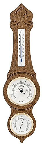 Möller-Therm Station météo, 420 x 110 mm, bois, argent, taille unique