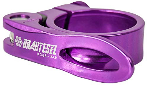 Drahtesel Fahrrad Schnellspanner, Sattelstütze, Sattel-klemme, Klemmring, Sattelstützenklemme (Lila, 28,6mm)