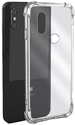 REY Transparent Silikonhülle TPU Anti-Shock für XIAOMI MI8 - MI 8, Handyhülle Premium Kratzfest TPU Durchsichtige Schutzhülle