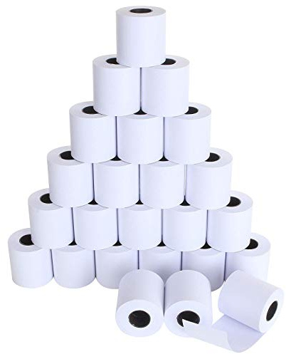 24 Pack 2 1/4 x 98 ft Adding Machine/Calculator Rolls Adding Machine Tape Paper Receipt Paper for Cash Registers, Printing Calculators