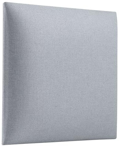softwalls Wandkissen Webstoff mit 50mm Polsterung - Bett Kopfteil Wandpolster - Wandverkleidung - Wandpaneele | 30 x 30 Hellblau