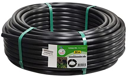 Jardibric - Tuyau Goutte à Goutte Non Incorporé Non Percé - Couronne PE Noir Ø13x16 mm - 50m - Pour un Arrosage Précis et Économique