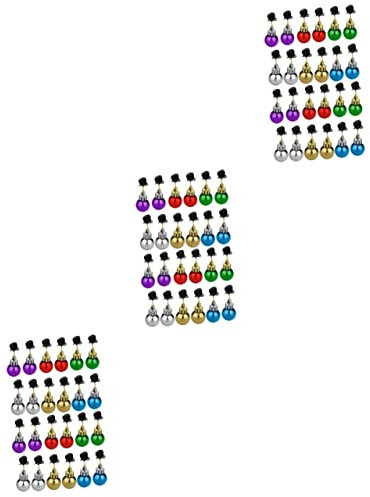 Amosfun 72 STK Bart Klammer Bartschmuck Weihnachtsbaum Glocke Weihnachtsfeier Bevorzugt Weihnachtlicher Bartclip Jingle Bells Bartclips Haar Dekorative Gegenstände Plastik Ältere
