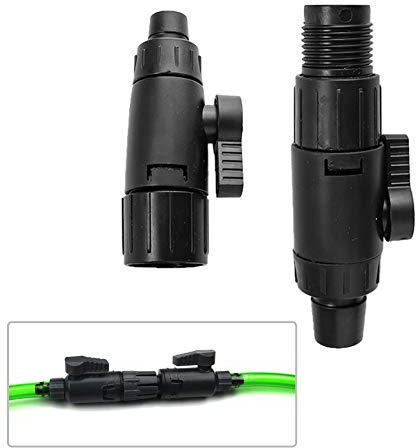 Akozon Aquarium-Schlauchventil, Schnellverschluss-Ventil, Schlauchverbinder, doppelte Schnellverbindungen, Tank Fische (12 mm bis 16 mm), schnelle Kontrolle des Wasserflusses