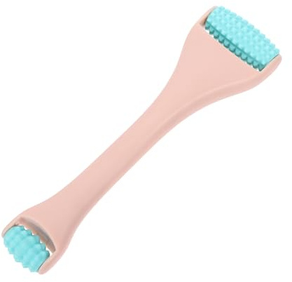 Gesichtsroller aus Silikon und Abs, Blau, 1 Stück, Ergonomisch | Gesichtsmassage, Kompakt und Leicht zu Verstauen, für Augenpartie und Unterwegs