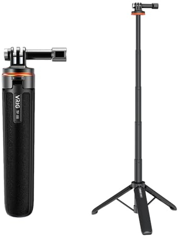 BeisDirect Trépied avec perche à selfie pour Insta360 Ace Pro, perche télescopique portable pour caméra d'action Insta 360 Ace Pro, Insta 360 One X2/X3/XR/RS/DJI