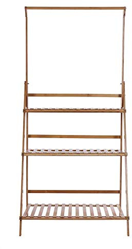 Ejoyous Bambus Leiterregal, Bambusregal mit 3 Ebenen Badregal Küchenregal Lagerregal Garten-Display Sukkulenten-Regal für Hof Terrasse 37,8 x 26,97 x 40 Zoll