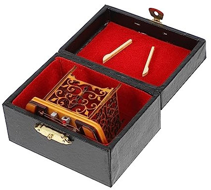 Alipis 1 Set Realistisches Dulcimer Modell Miniaturmusikinstrument Filigran Desktop Deko 7 Cm Langlebiges Hochwertiges Hackbrett Ornament