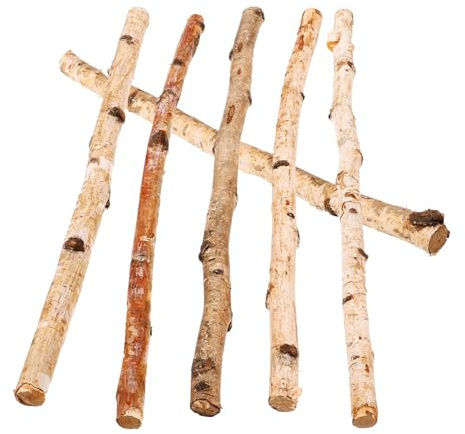 KONTONTY 6Pcs Natural Wooden Craft Sticks 15.75In Long DIY Branch Sticks for Rustic Home Decoration Floral Arrangements and Holiday Crafts