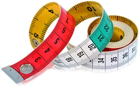 Maßband, Schneidermaßband, Maßband doppelseitige Skala 150 cm/60 inch, weiches Maßband mit Knöpfen, Maßband Körpe,Messlinealkörper zum Messen der Höhe, Bekleidungsstoff