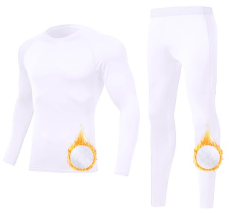 Towintec Intimo Termico Uomo Set Pantaloni Termici Asciugatura Palestra Biancheria Intima Termica Abbigliamento Termico Invernale Compressione Traspirante Riscaldante Biancheria Funzionale Running