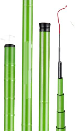 EKalgretrA Stipprute Karpfen Angelrute 2,7/3,6/4,5/5,4 M Harte Carbon Faser Tragbare Ultra Licht Teleskop Pole Max ziehen 5Kg Angeln Werkzeuge Teleskopangel(Green,2.7 Meter)