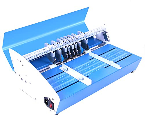 SBCGFY Machine à Plier électrique pour découpe par Points 3 en 1, plieuse électrique, avec présentoir en métal Robuste, Multifonction pour fichiers, Photos, Cartes, Invitations, Billets
